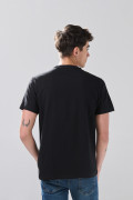 Camiseta unicolor infaltables cuello redondo en algodón
