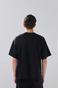 Camiseta en algodón con manga ranglan corta unicolor
