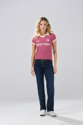 Jean straight leg bota recta infaltables azul con bolsillos
