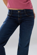 Jean straight leg bota recta infaltables azul con bolsillos
