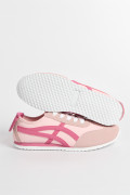 Tenis casuales rosados con contrastes y suelas planas