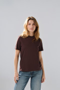 Camiseta infaltables en algodón unicolor con manga corta
