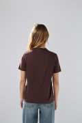 Camiseta infaltables en algodón unicolor con manga corta
