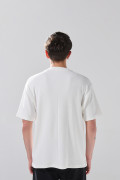 Camiseta unicolor oversize manga corta con corte posterior
