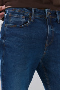 Jean straight leg infaltables azul bota recta con tiro bajo
