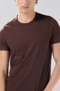 Camiseta unicolor en algodón infaltables con manga corta
