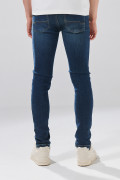 Jean skinny infaltables azul oscuro con bolsillos y tiro bajo
