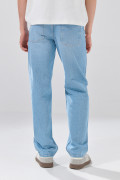 Jean baggy azul claro infaltables bota ancha con tiro medio
