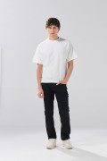 Jean straight leg negro infaltables bota recta con bolsillos
