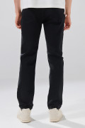 Jean straight leg negro infaltables bota recta con bolsillos
