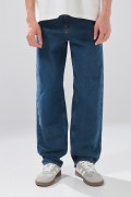 Jean baggy bota ancha infaltables azul con 5 bolsillos
