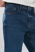 Jean baggy bota ancha infaltables azul con 5 bolsillos
