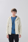 Chaqueta liviana con capota para hombre unicolor rompe viento