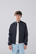 Chaqueta cuello neru azul oscuro con cremallera