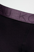Bóxer negro midway brief-largo con cintura en contraste
