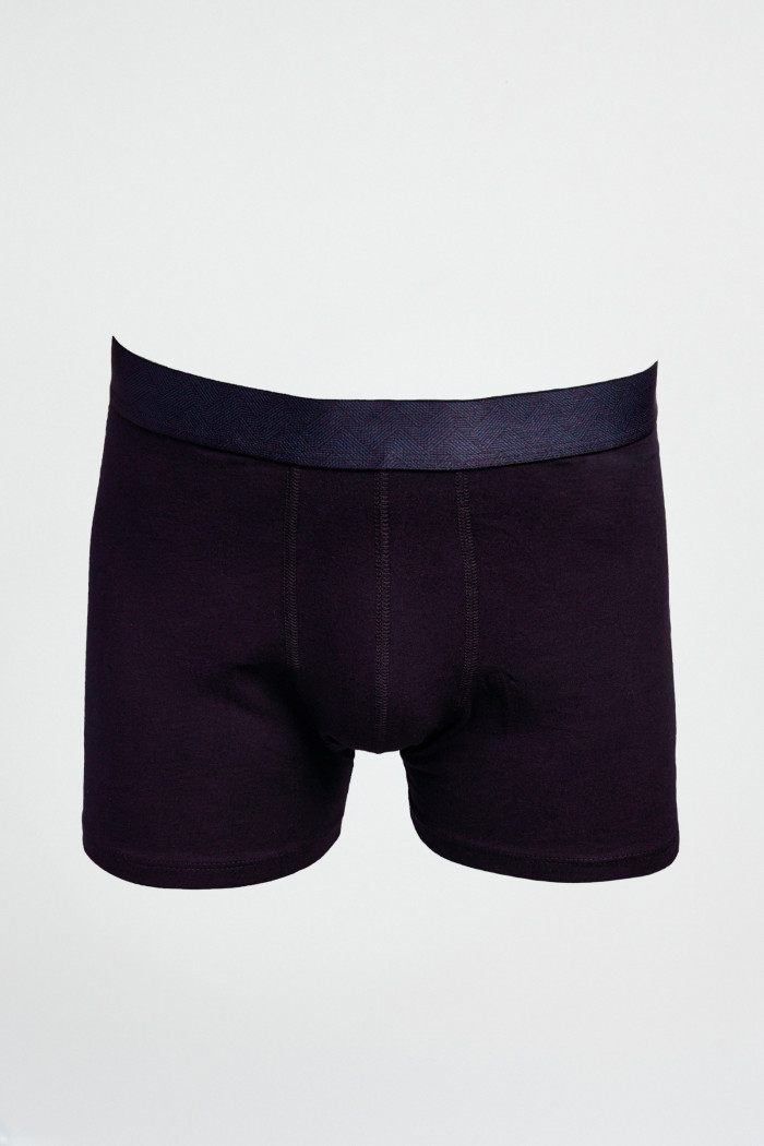 Bóxer en algodón midway-brief azul intenso con elástico
