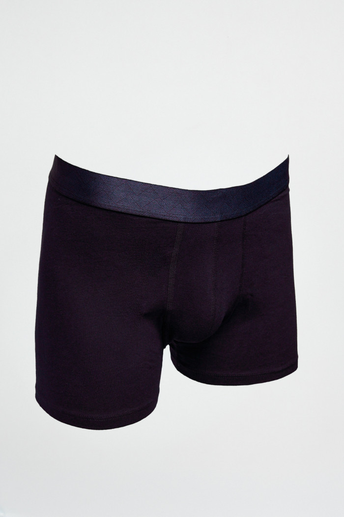 Bóxer en algodón midway-brief azul intenso con elástico
