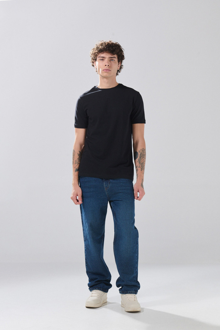 Camiseta en algodón infaltables manga corta unicolor
