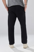 Pantalón jogger bota recta unicolor con bolsillos
