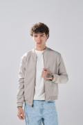 Chaqueta bomber cazadora kaki con bolsillos