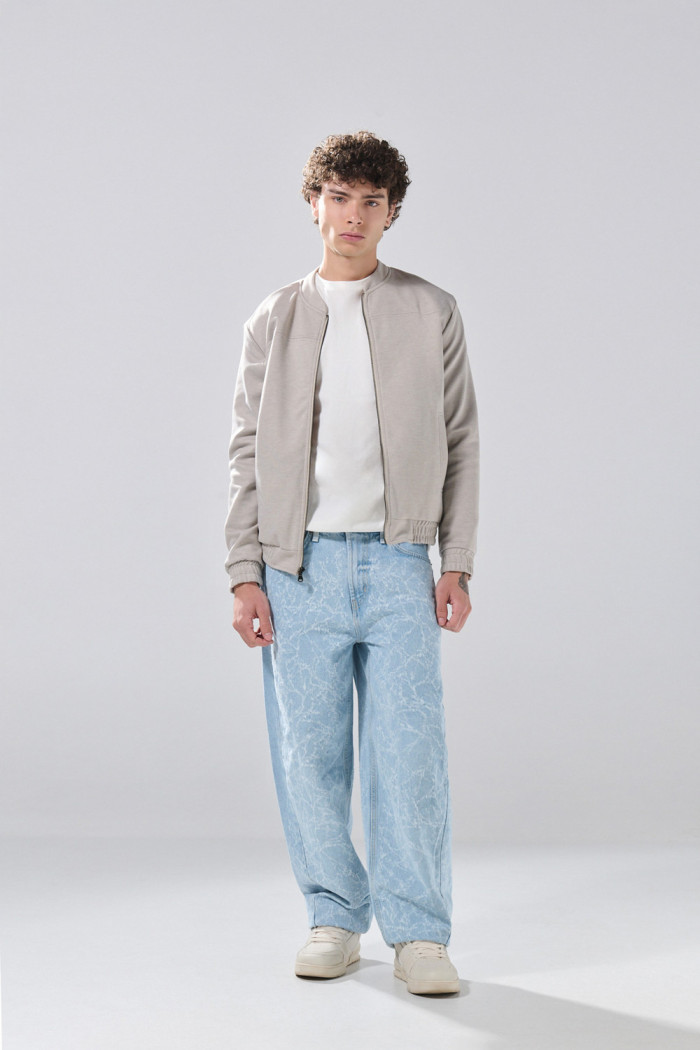 Chaqueta bomber cazadora kaki con bolsillos