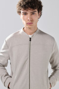 Chaqueta bomber cazadora kaki con bolsillos