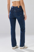 Jean straight leg infaltables azul bota recta con tiro alto
