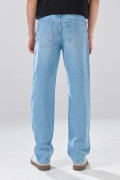 Jean baggy bota ancha infaltables azul claro con tiro medio
