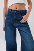Jean baggy bota ancha infaltables azul oscuro 5 bolsillos
