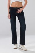 Jean straight leg bota recta azul infaltables con bolsillos
