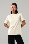 Camiseta en algodón unicolor manga corta con fit ajustado
