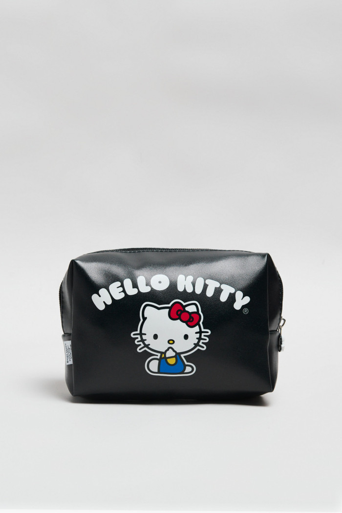 Cosmetiquera unicolor de Hello Kitty con cremallera