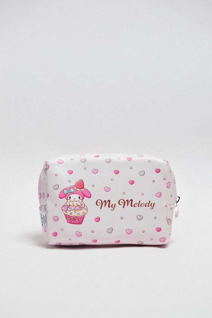 Cosmetiquera unicolor de Hello Kitty con cremallera