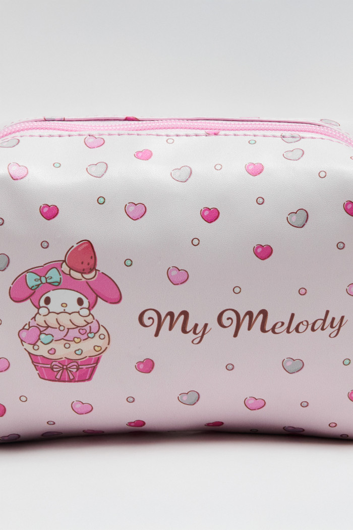 Cosmetiquera unicolor de Hello Kitty con cremallera