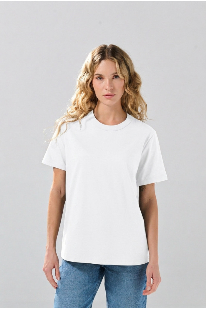 Camiseta en algodón infaltables unicolor manga corta
