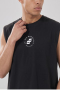 Camiseta manga sisa negra oversize con arte de Arcángel
