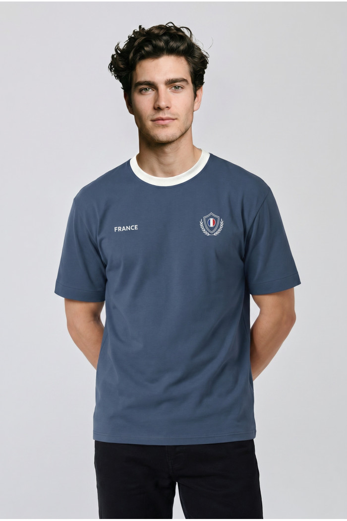 Camiseta azul college de Fan Edition con cuello redondo
