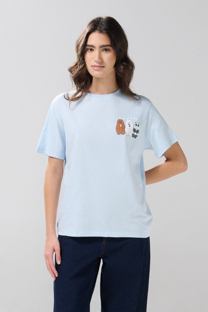 Camiseta azul clara de Osos Escandalosos manga corta
