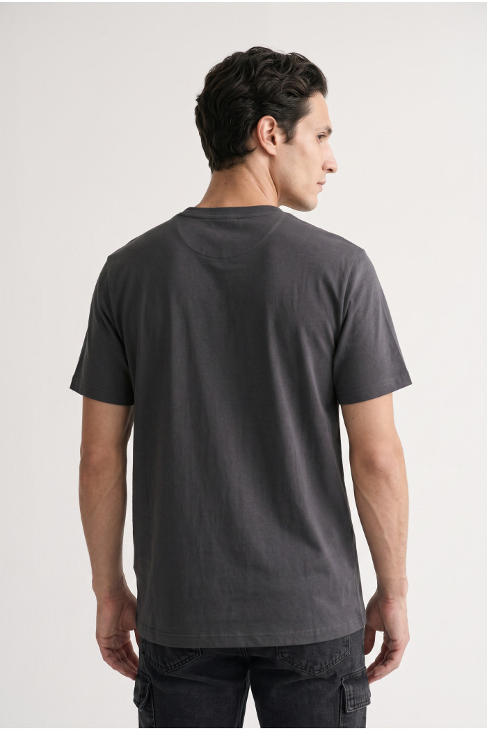 Camiseta en algodón unicolor manga corta infaltables
