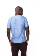 Camiseta azul oscura con manga ranglan corta
