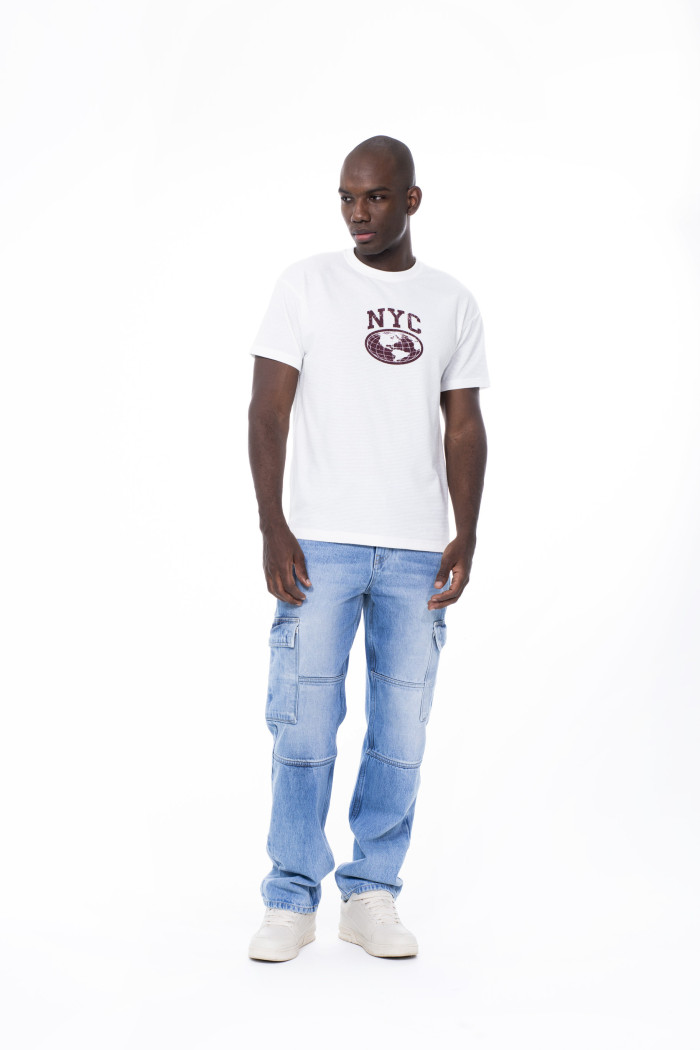 Camiseta manga corta unicolor para hombre.