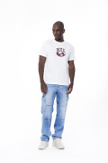 Camiseta manga corta unicolor para hombre.