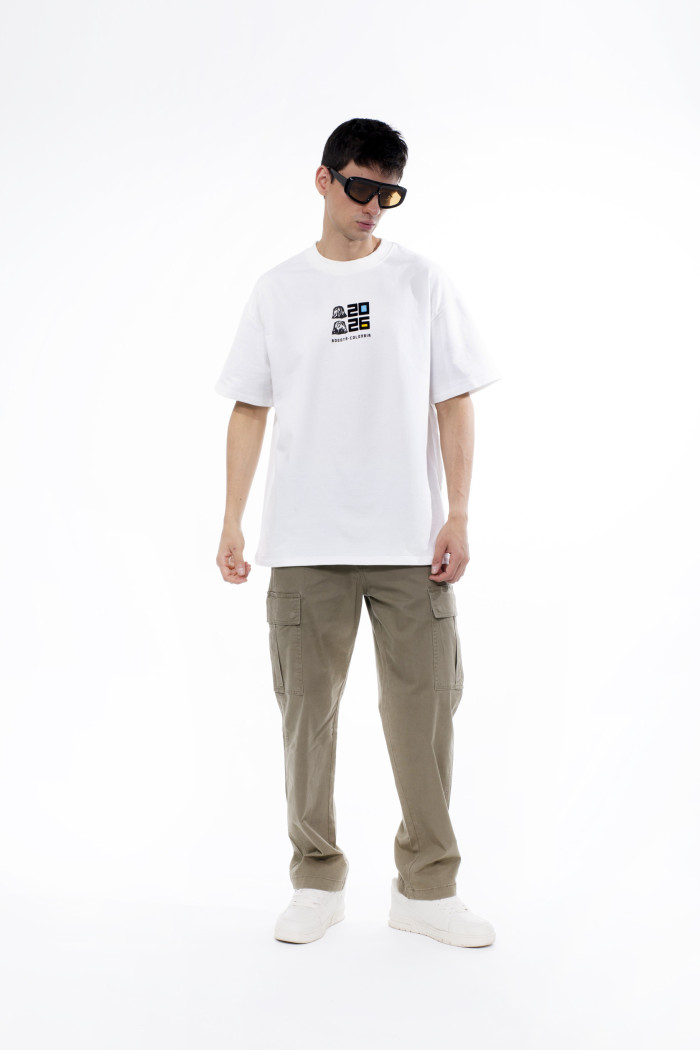 Camiseta oversize manga corta crema del Festival Cordillera 
