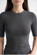Camiseta infaltables unicolor con manga 3/4
