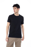 Camiseta ajustada unicolor infaltables manga corta
