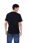 Camiseta negra manga corta con estampado de Gorillaz
