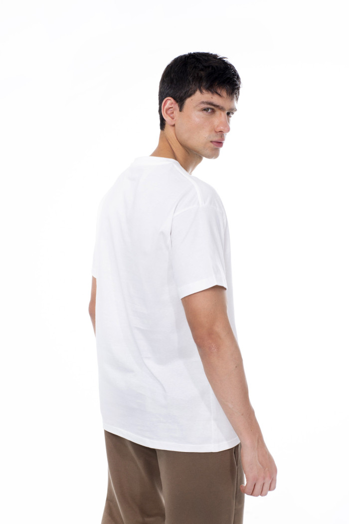 Camiseta en algodón crema de Gorillaz con manga corta
