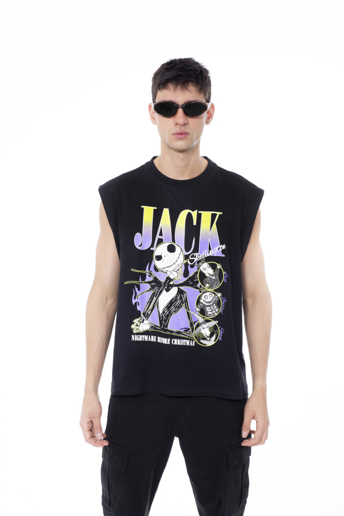Camiseta de Nightmare Before Christmas negra oversize
