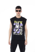 Camiseta de Nightmare Before Christmas negra oversize
