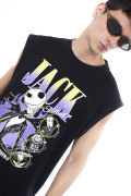 Camiseta de Nightmare Before Christmas negra oversize
